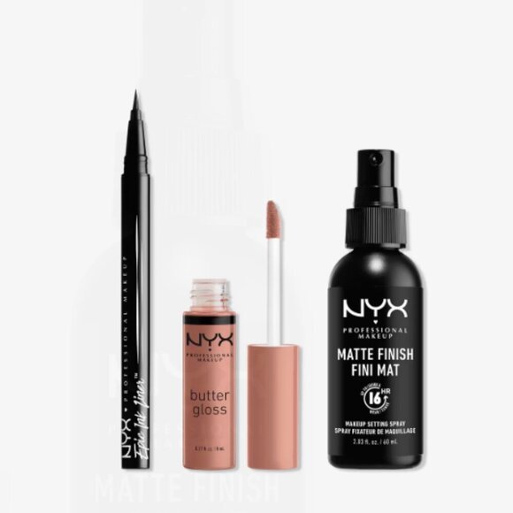 NYX Liner, Gloss and Matte Setting Spray - Best Seller Kit - New in Box - Picture 1 of 2